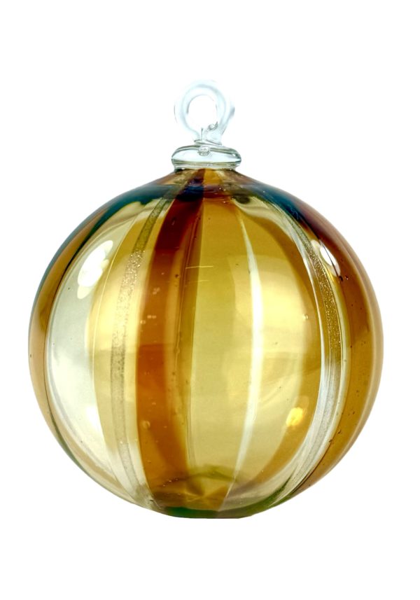 Ludo - Amber Murano Glass Xmas Ball "Kriger"