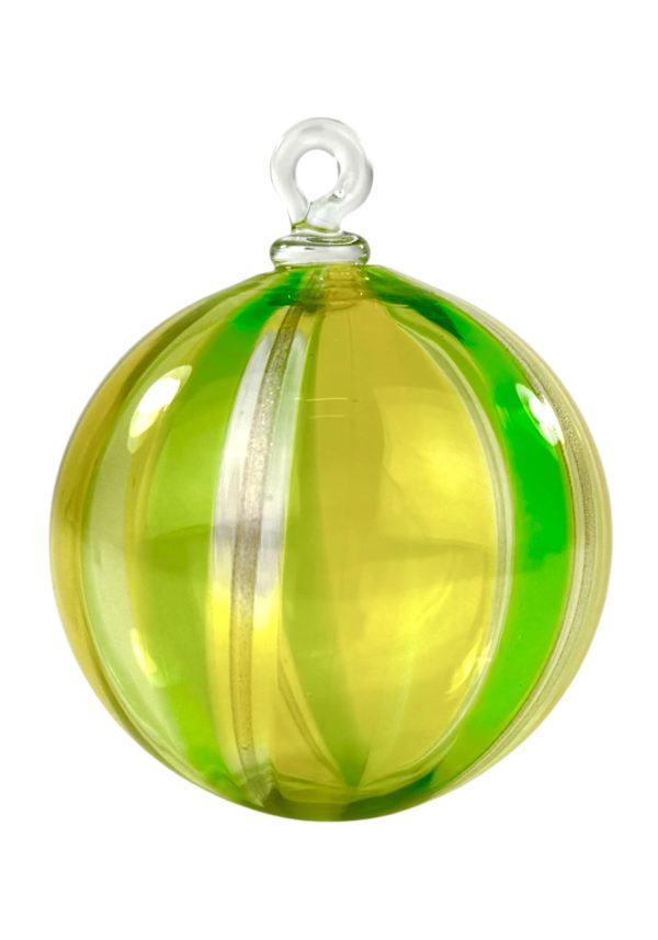 Ludo - Green Murano Glass Xmas Ball "Kriger"