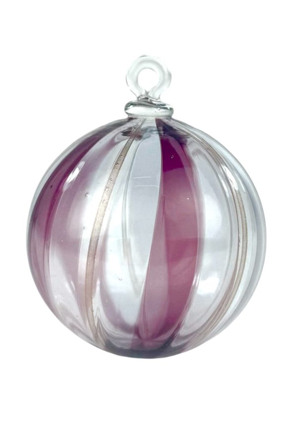 Ludo - Amethyst Murano Glass Xmas Ball "Kriger"