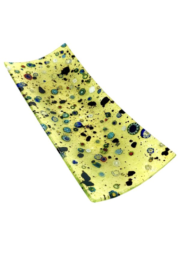 Thomas - Yellow Murano Glass Plate "New York"