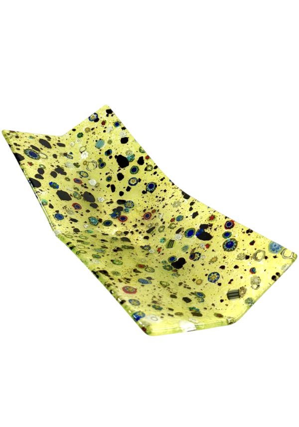 Ashley - Yellow Murano Glass Plate "New York"