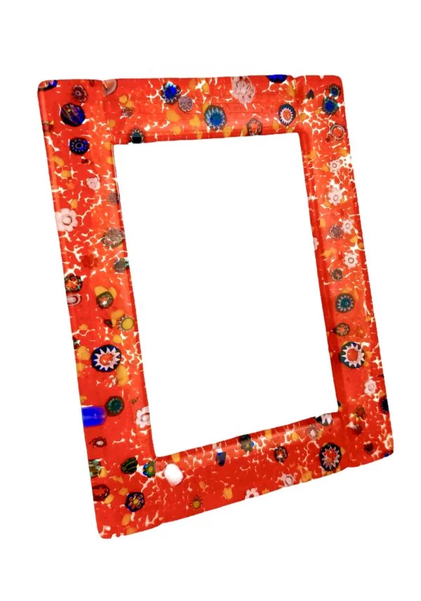 Emma - Orange Murano Glass Picture Frame "Los Angeles"