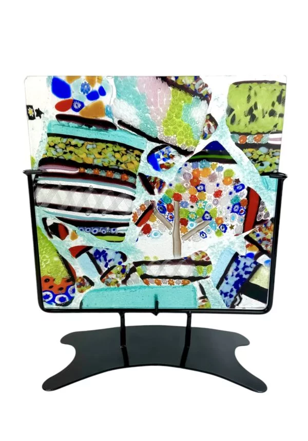 Exclusive Murano Glass Sculpture On Mount "Patchwork" - Size XL