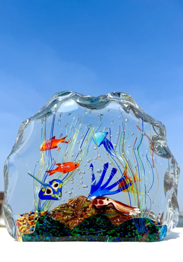 Allegheny - Murano Glass Aquarium With 8 Elements - Unique Piece 1/1