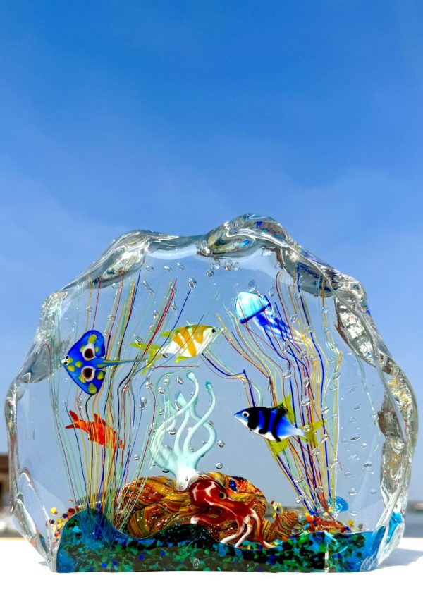 Xingu - Murano Glass Aquarium With 8 Elements - Unique Piece 1/1