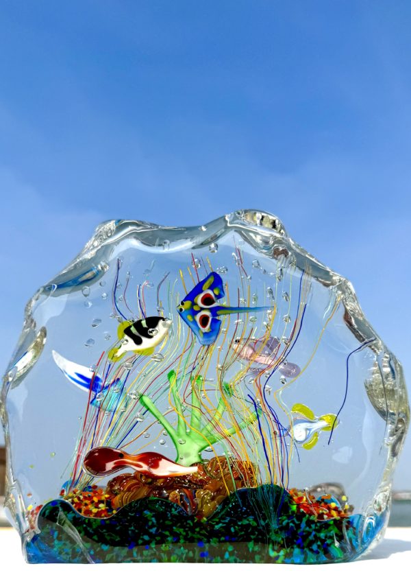 Vitim - Murano Glass Aquarium With 8 Elements - Unique Piece 1/1