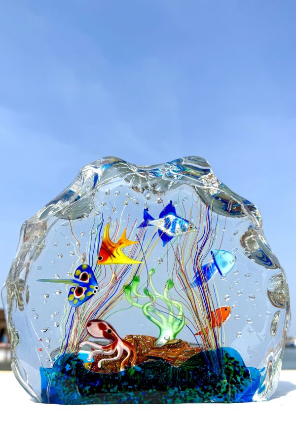 Songhua - Murano Glass Aquarium With 8 Elements - Unique Piece 1/1