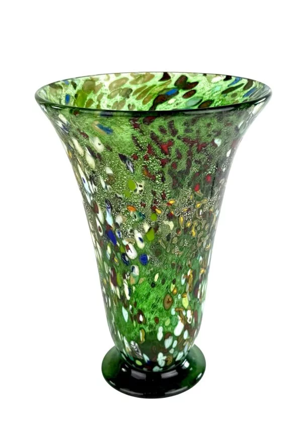 Pamplona - Green Murano Glass Vase "Fantasy"
