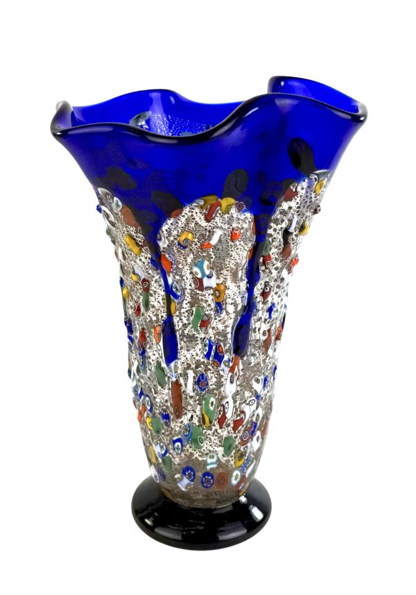 Caigo - Blue Murano Glass Vase "Colada"
