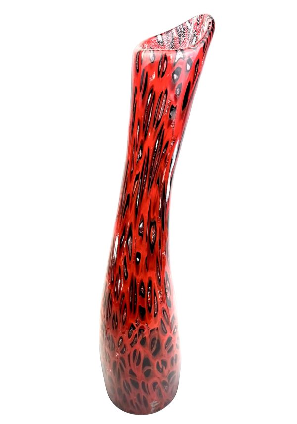 Atene - Exclusive Murrina Millefiori Murano Glass Vase With Silver