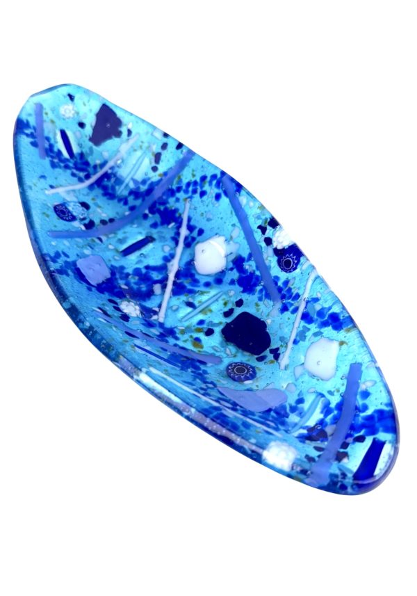 Noah - Blue Murano Glass Plate "Carnaval"