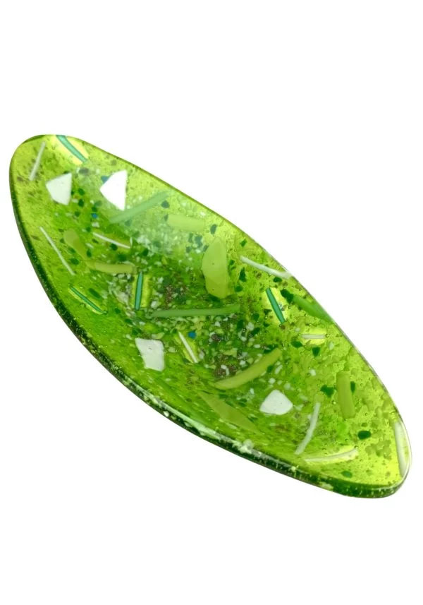 Noah - Light Green Murano Glass Plate "Carnaval"