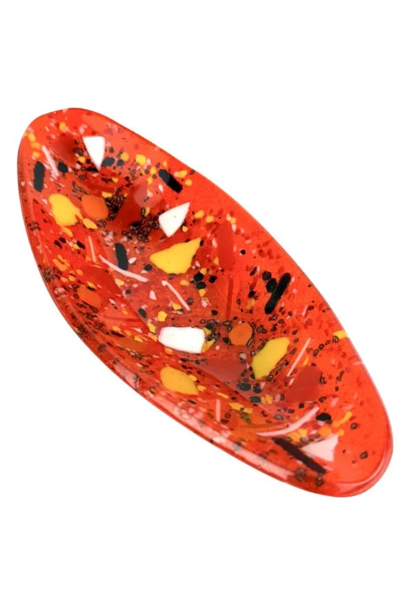 Noah - Red Murano Glass Plate "Carnaval"