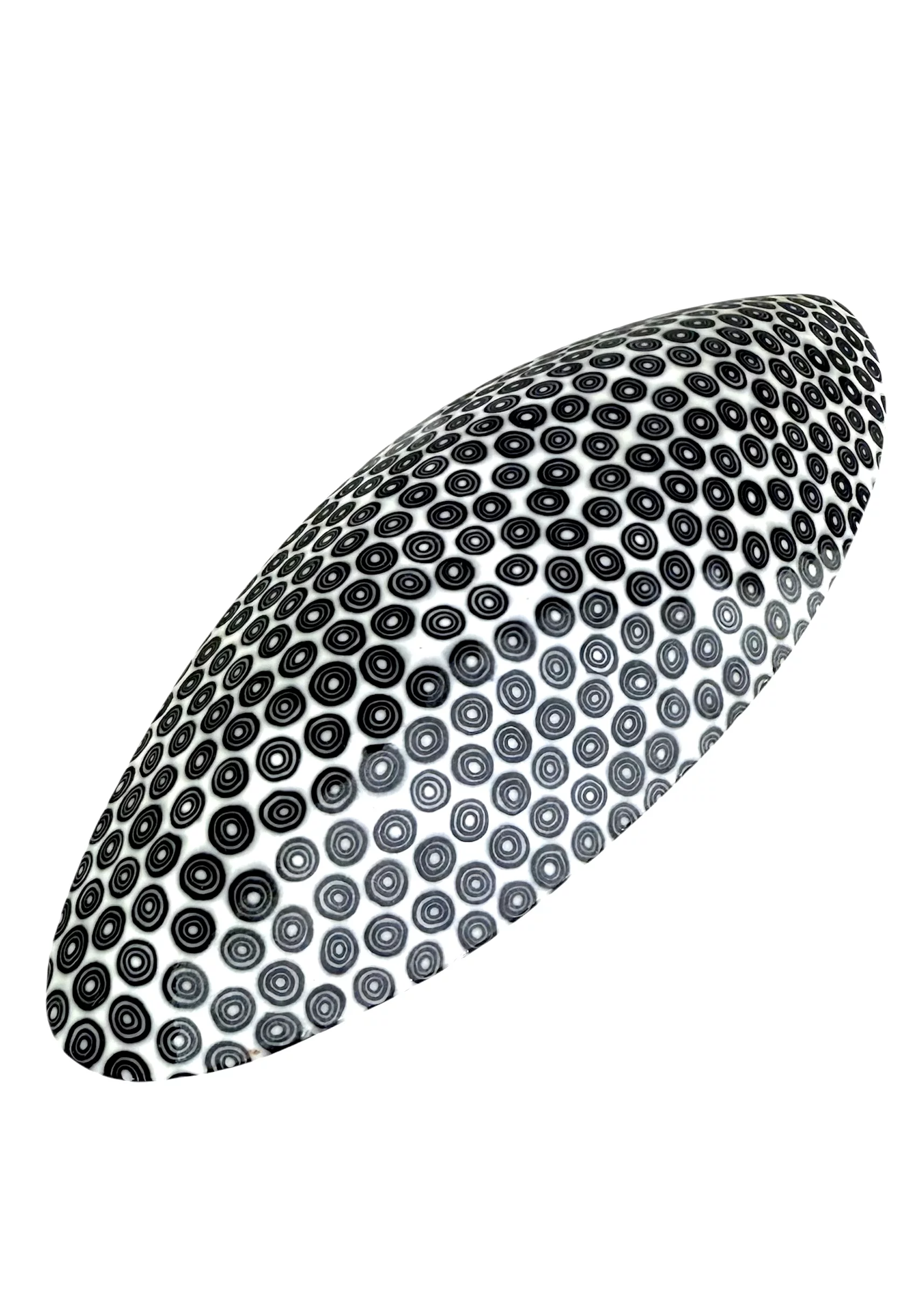 Noah - Black And White Murrina Millefiori Murano Glass Plate