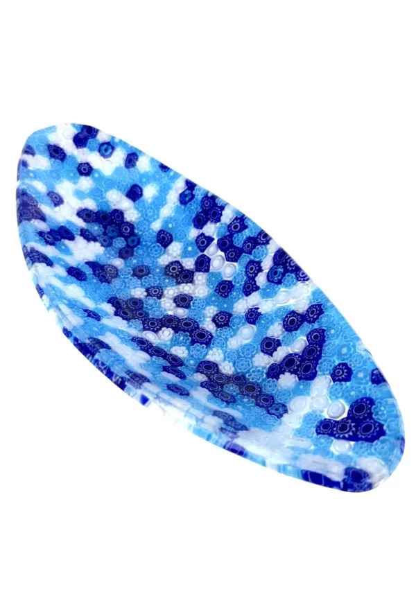 Noah - Light Blue Murrina Millefiori Murano Glass Plate