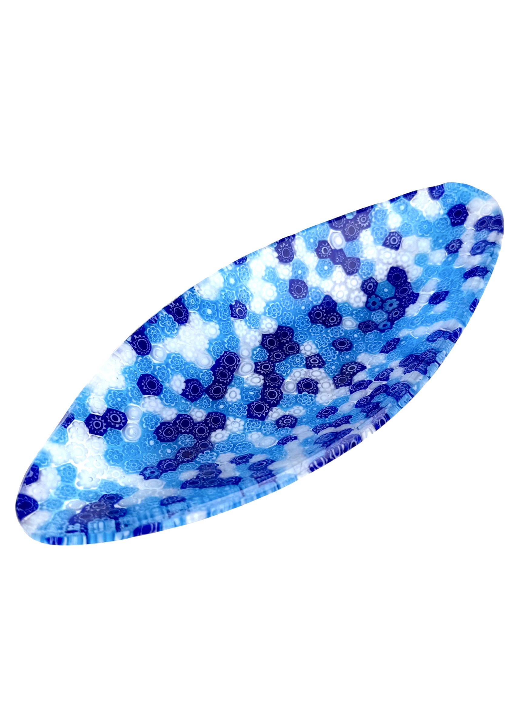 Noah - Light Blue Murrina Millefiori Murano Glass Plate