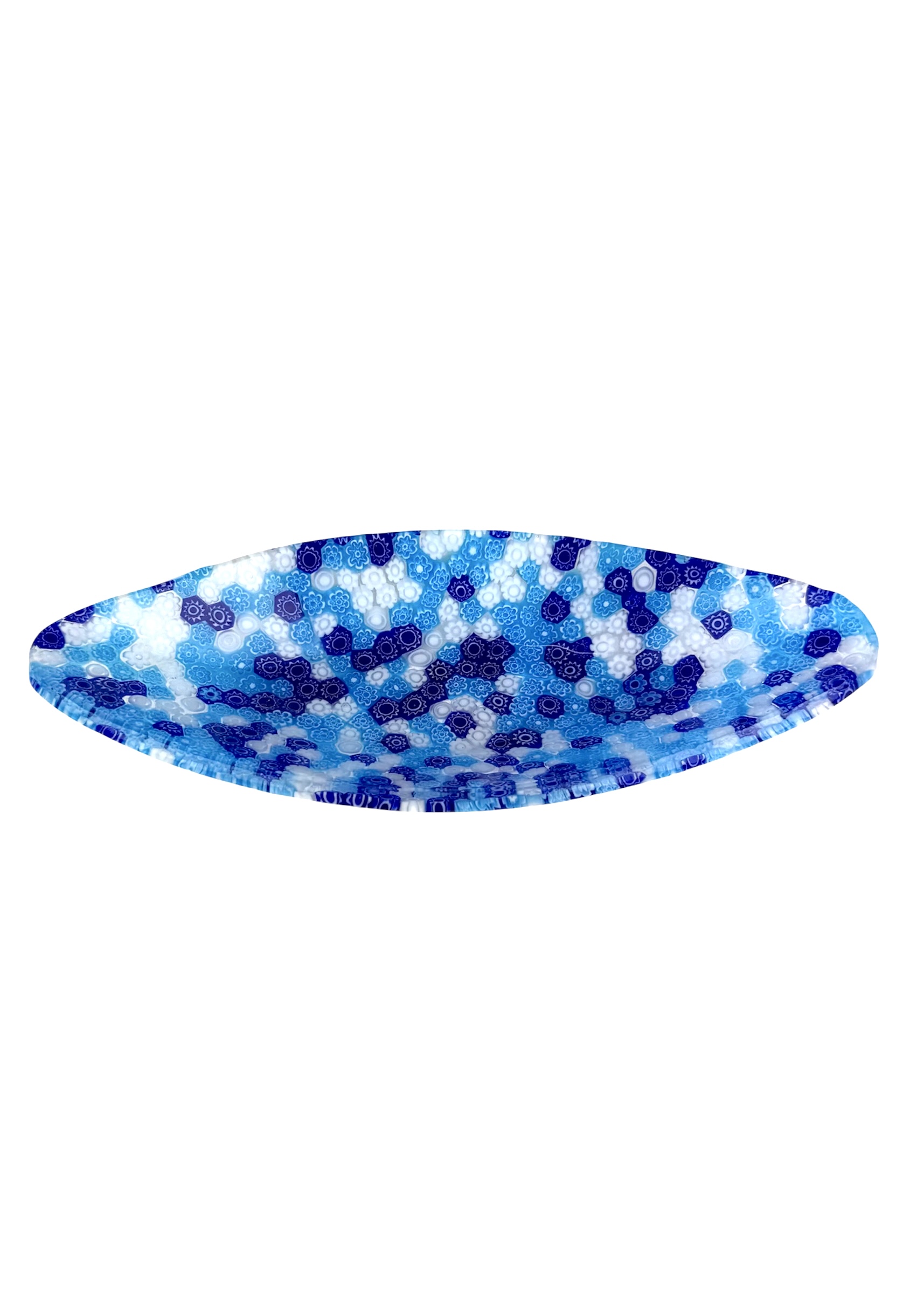 Noah - Light Blue Murrina Millefiori Murano Glass Plate