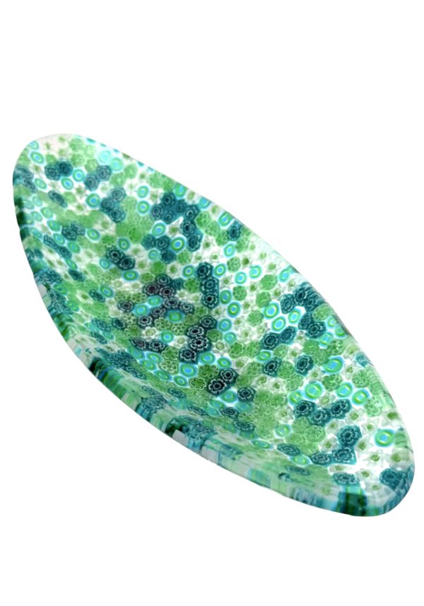 Noah - Green Murrina Millefiori Murano Glass Plate