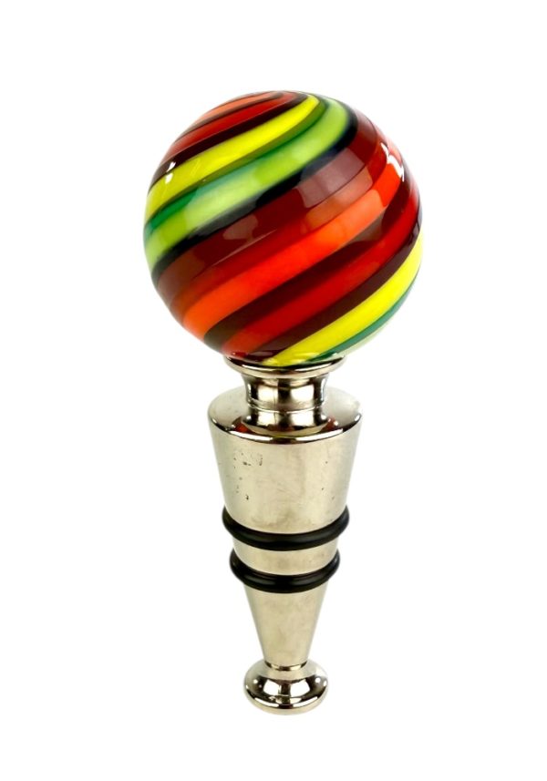 Pinot - Multicolored Murano Glass Bottle Cap "Siuk"