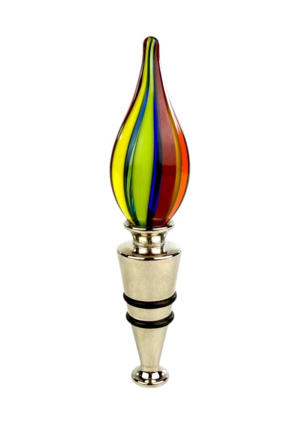 Chiani - Multicolored Murano Glass Bottle Cap "Siuk"
