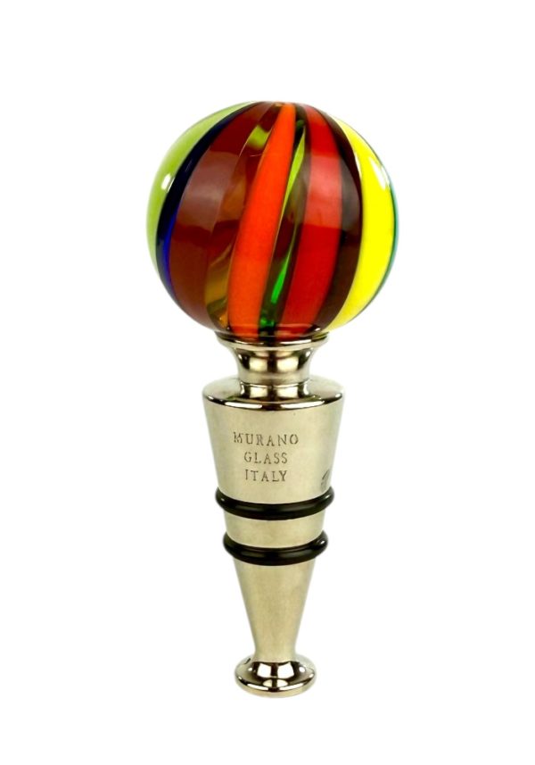 Valpolicella - Multicolored Murano Glass Bottle Cap "Siuk"