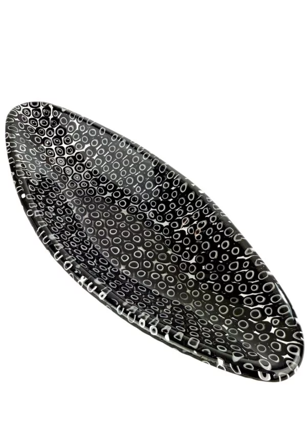 Noah - Black Murrina Millefiori Murano Glass Plate