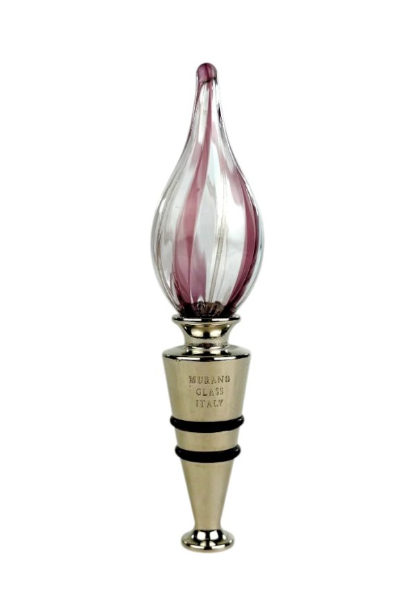 Chiani - Amethyst Murano Glass Bottle Cap "Maratea"