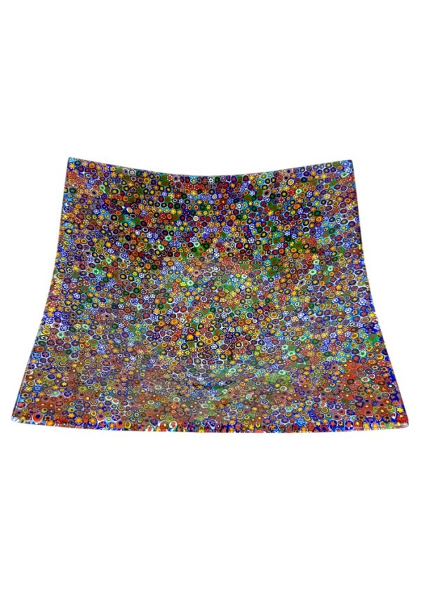 Liam - Multicolored Murrina Millefiori Murano Glass Plate "Linda"