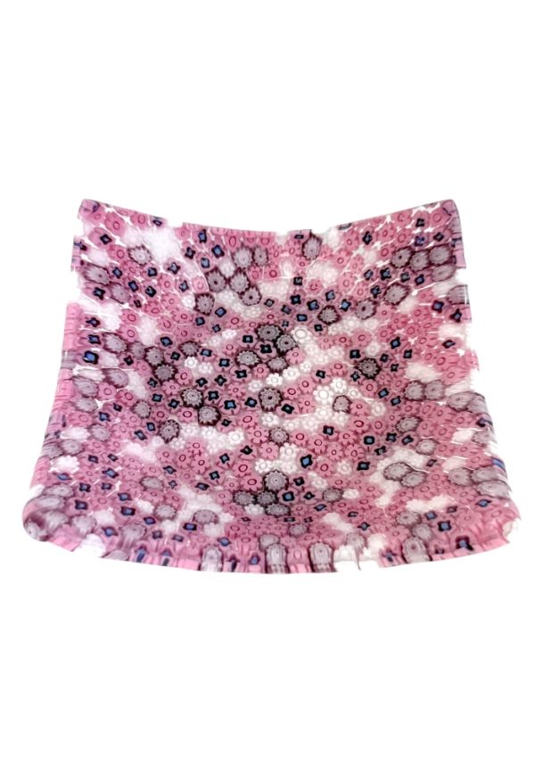 Liam - Mix Rubin Murrina Millefiori Murano Glass Plate "Linda"