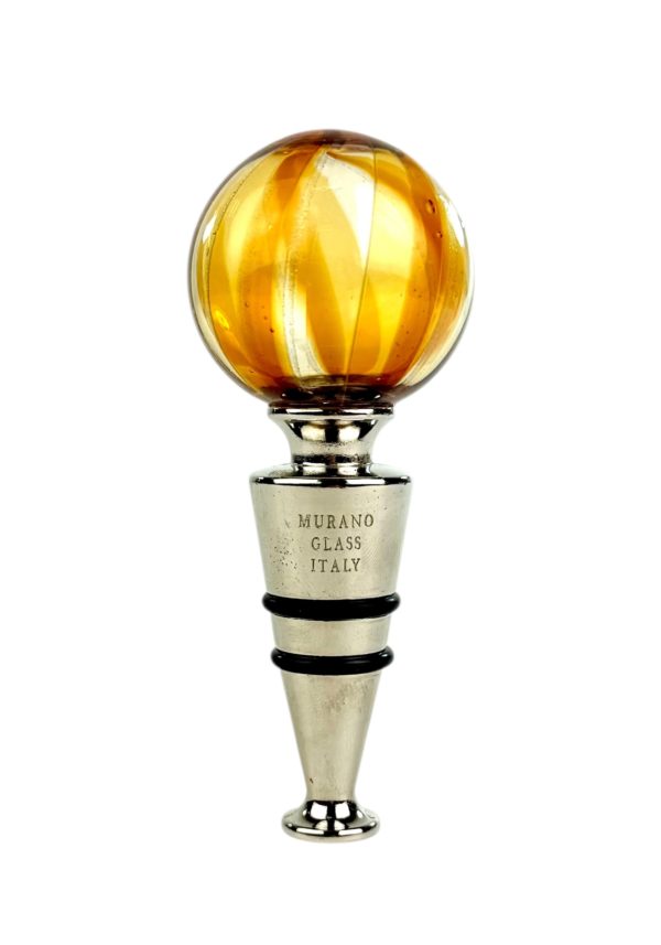 Valpolicella - Amber Murano Glass Bottle Cap "Maratea"