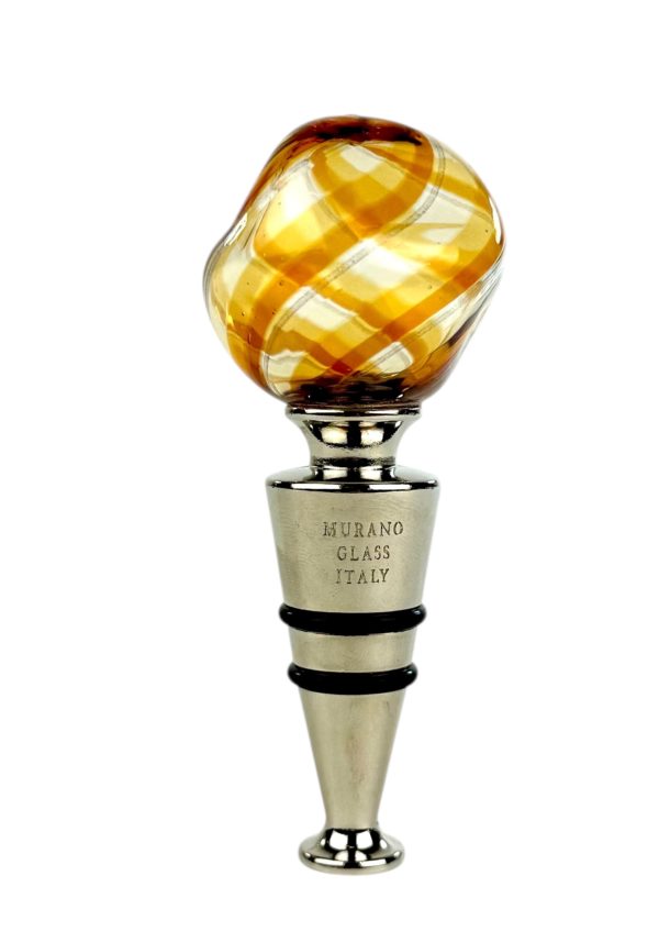 Franciacorta - Amber Murano Glass Bottle Cap "Maratea"