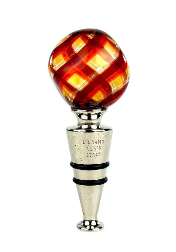 Franciacorta - Red Murano Glass Bottle Cap "Maratea"
