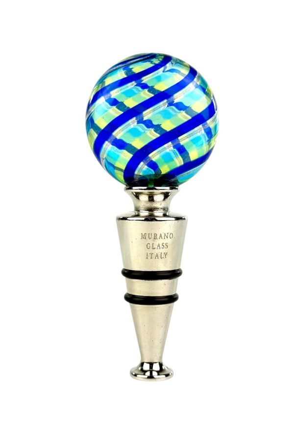 Manduria - Multicolored Murano Glass Bottle Cap "Tetris"