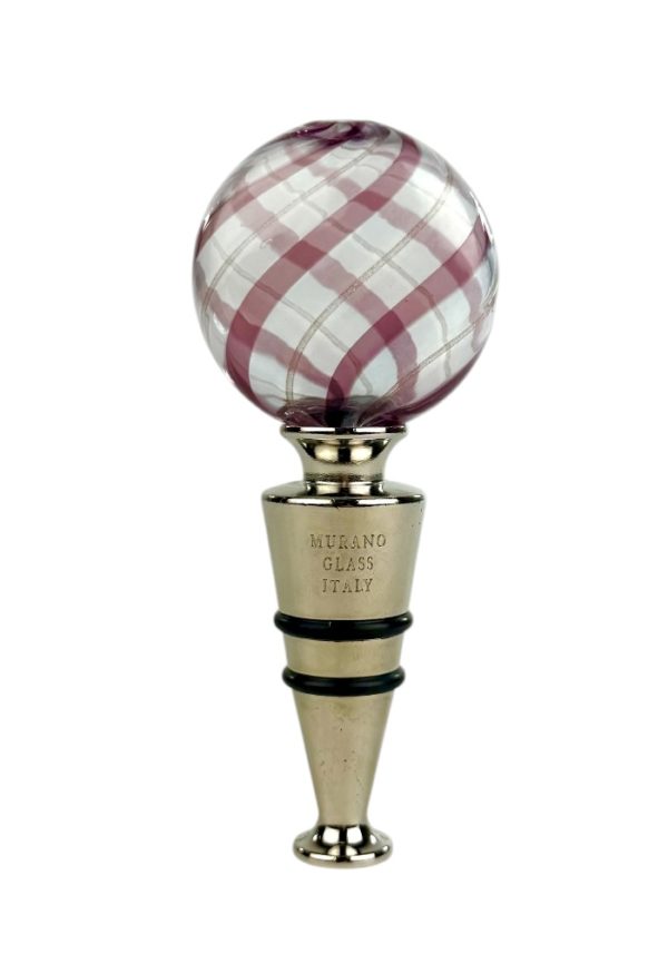 Manduria - Amethyst Murano Glass Bottle Cap "Maratea"