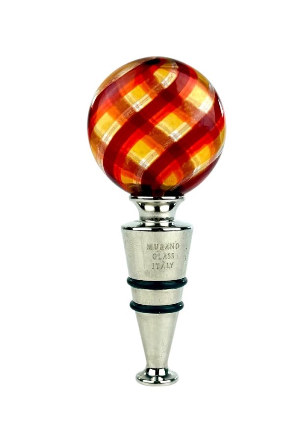 Manduria - Red Murano Glass Bottle Cap "Maratea"