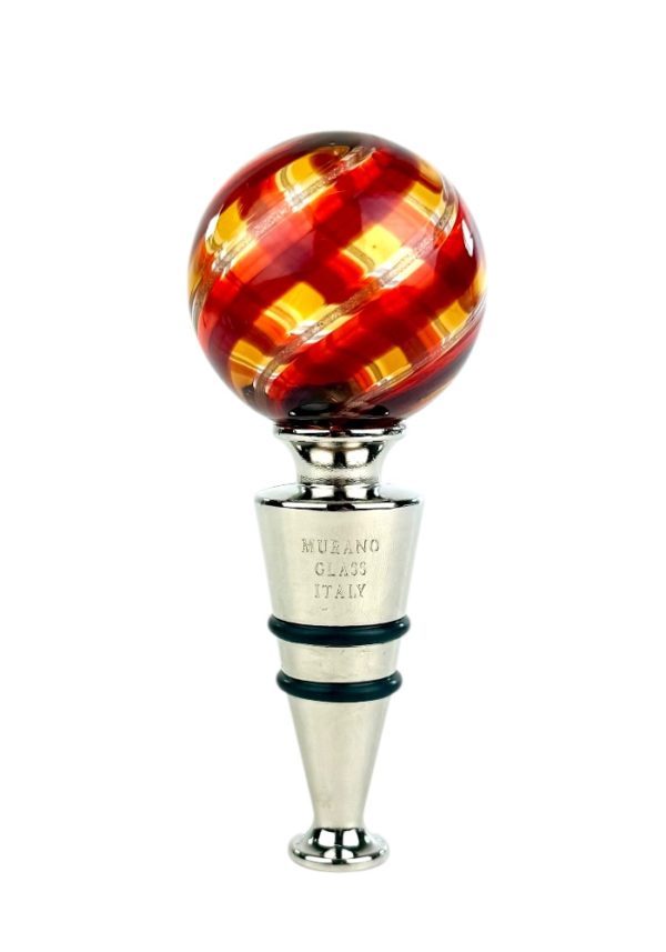 Pinot - Red Murano Glass Bottle Cap "Maratea"