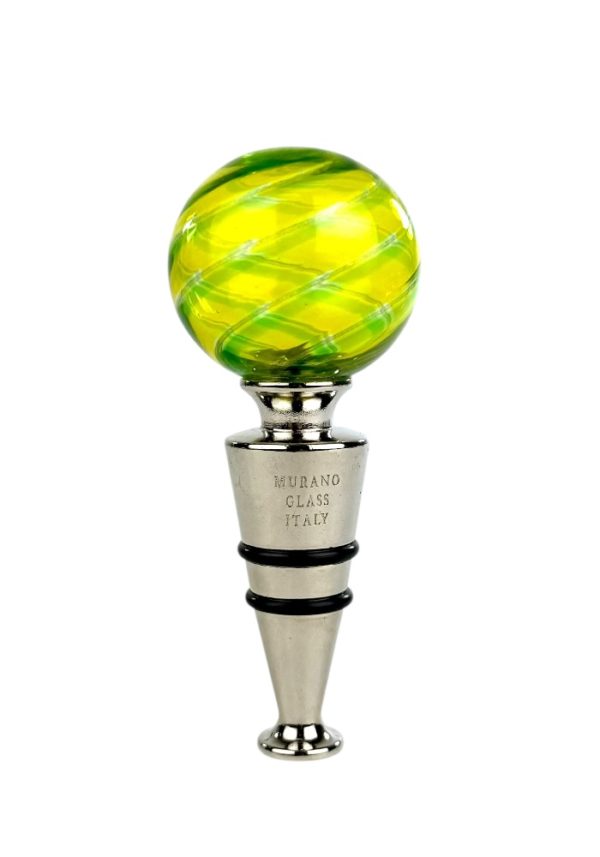 Pinot - Green Murano Glass Bottle Cap "Maratea"