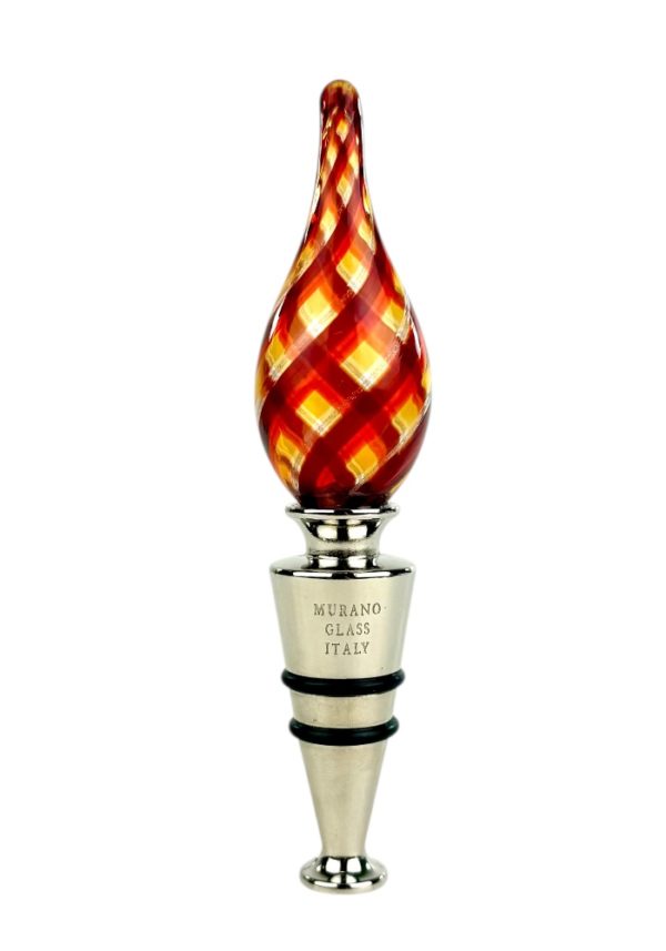 Barolo - Red Murano Glass Bottle Cap "Maratea"