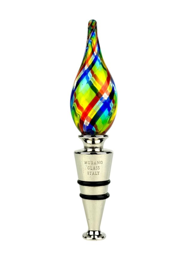 Barolo - Multicolored Murano Glass Bottle Cap "Kriger"