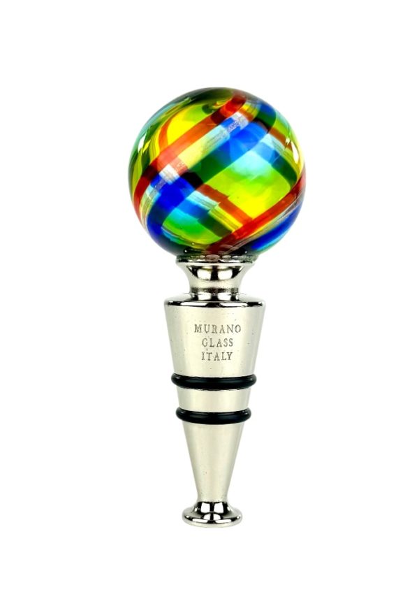 Pinot - Multicolored Murano Glass Bottle Cap "Kriger"