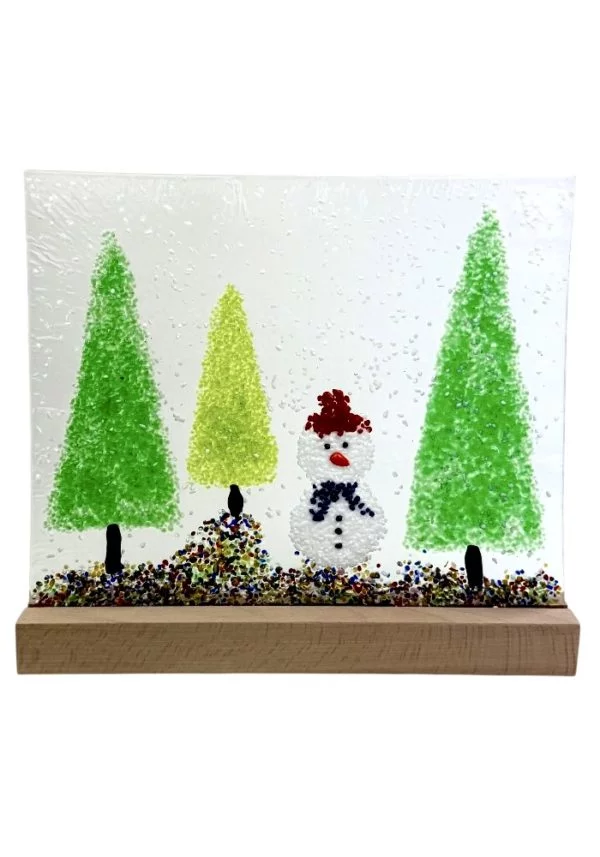 Wesley - Murano Glass Sculpture With Illuminated Base "Oslo"