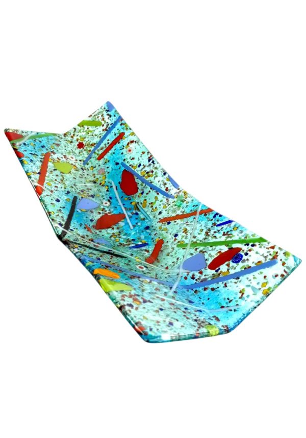 Ashley - Multicolored Murano Glass Plate “Carnaval”