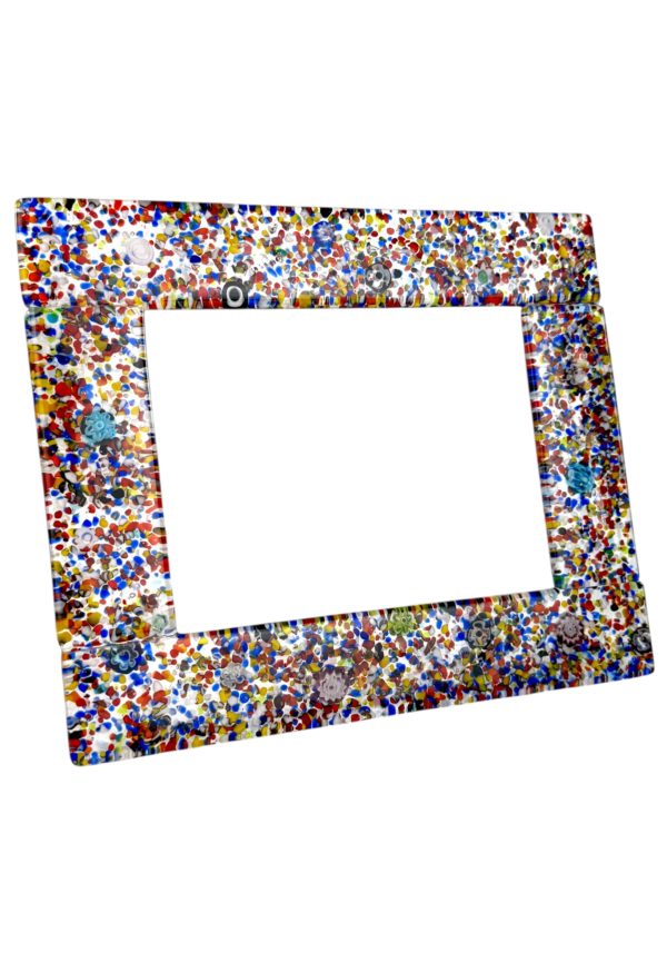 Aurora - Multicolored Murano Glass Picture Frame "Mixato"