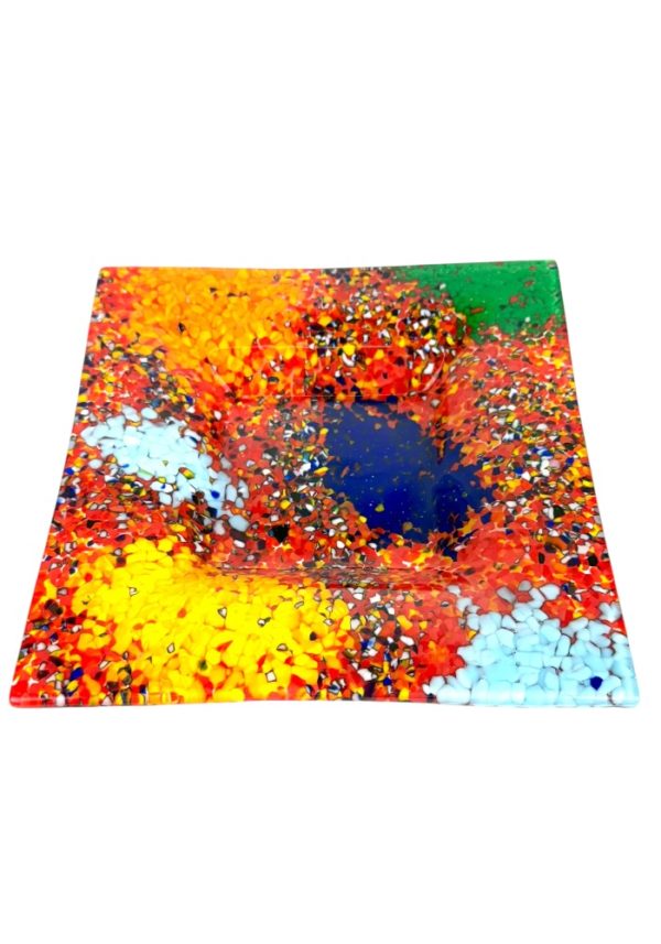 Henry - Red Murano Glass Plate "Fantasy"