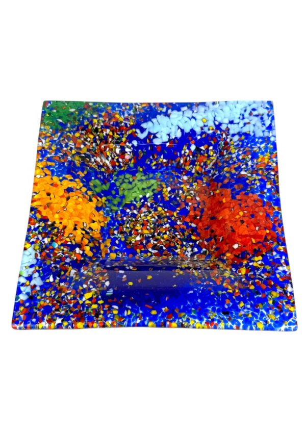 Henry - Blue Murano Glass Plate "Fantasy"