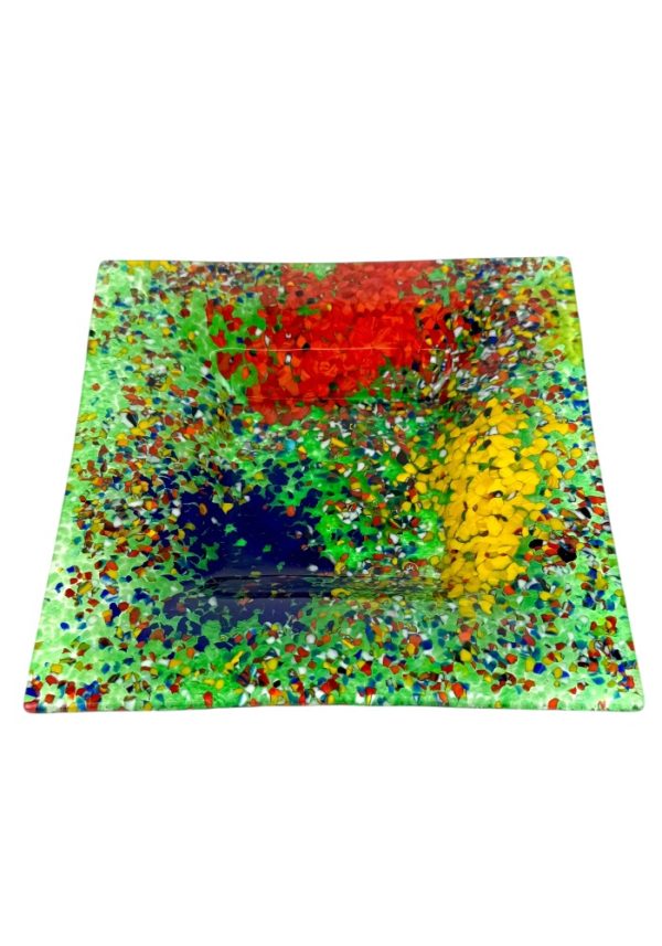 Henry - Emerald Green Murano Glass Plate "Fantasy"