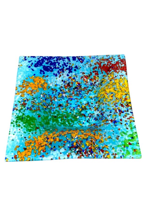 Henry - Light Blue Murano Glass Plate "Fantasy"