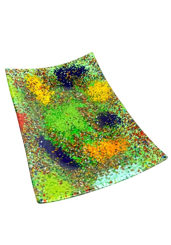 Jason - Emerald Green Murano Glass Plate "Fantasy"