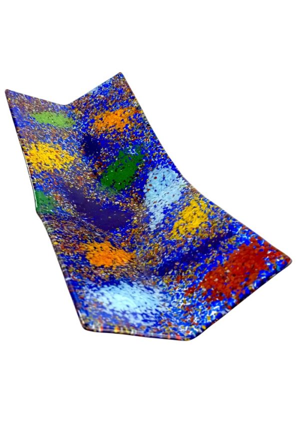 Ashley - Blue Murano Glass Plate "Fantasy"