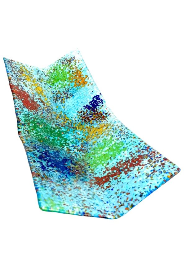 Ashley - Light Blue Murano Glass Plate "Fantasy"